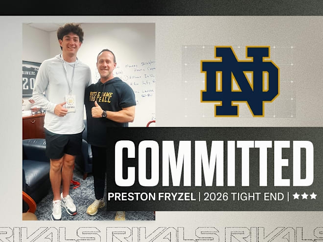 Brotherhood at Notre Dame leads to commitment of TE Preston Fryzel