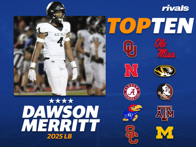 Four-star Kansas OLB Dawson Merritt drops top ten
