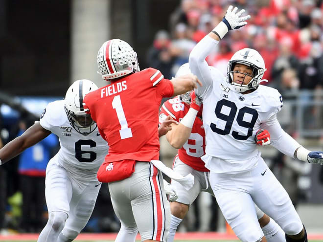 On third down, Justin Fields proved too much for Penn Sate's defense