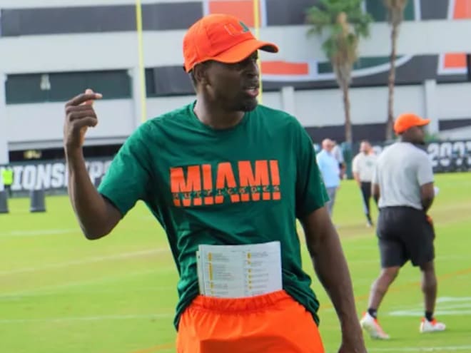 Video: Miami WR Coach Kevin Beard at spring practice No. 3