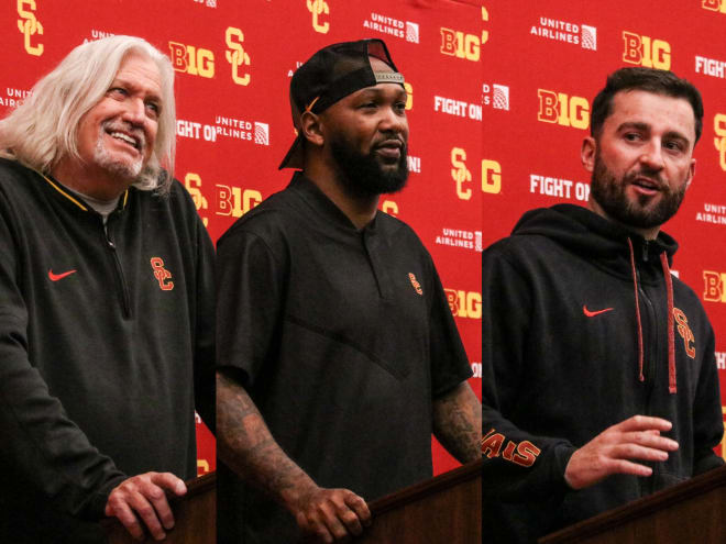 WATCH: New USC coaches Rob Ryan, Chad Savage and Trovon Reed meet the media