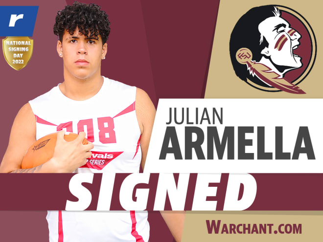 5-star OT in the house! FSU legacy Julian Armella signs with 'Noles