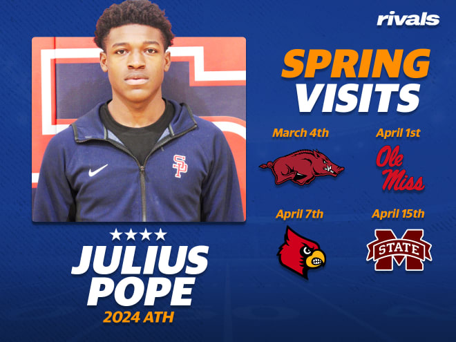 Four-star athlete Julius Pope sets four spring visits