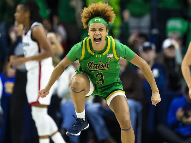 Hannah Time arrives again as Hidalgo, Notre Dame WBB take down No. 2 UConn