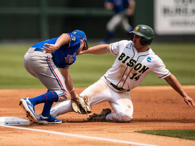 KU falls to NDSU, season ends after 0-2 Fayetteville regional
