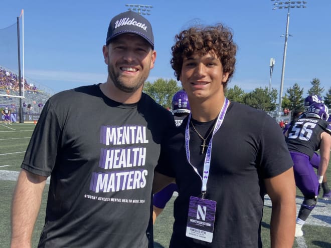 2026 four-star safety Marcello Vitti returns to NU for gameday visit