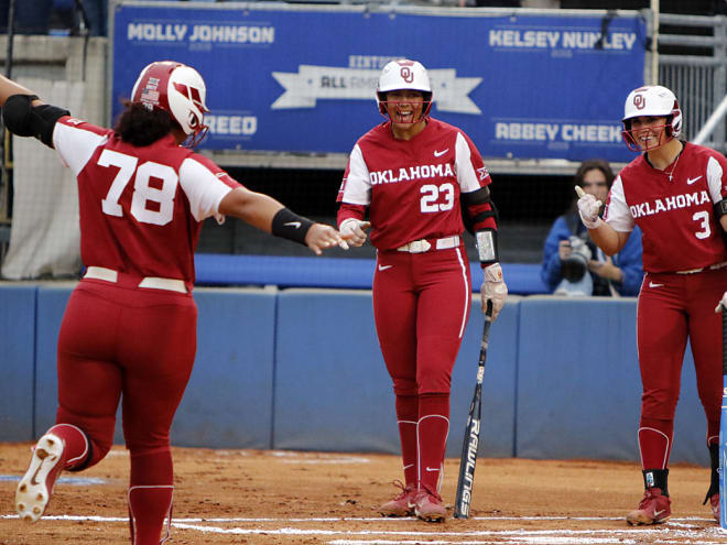 Top-ranked Sooners club six homers in win over No. 8 Cats