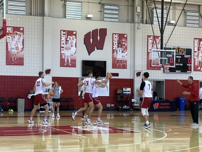 Five-on-Five Brings Out the Competitors at Wisconsin Basketball Practice