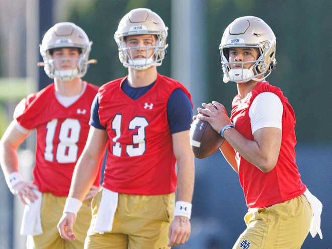 Practice report from the first day of Notre Dame spring football