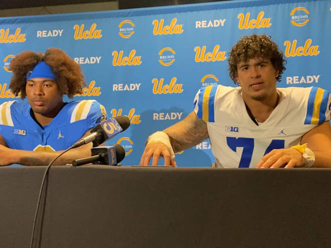 WATCH: UCLA LB Isaiah Chisom, OL Julian Armella after spring showcase