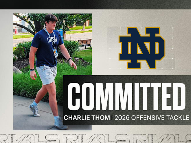 Unrated OT Charlie Thom commits to Notre Dame football's 2026 class
