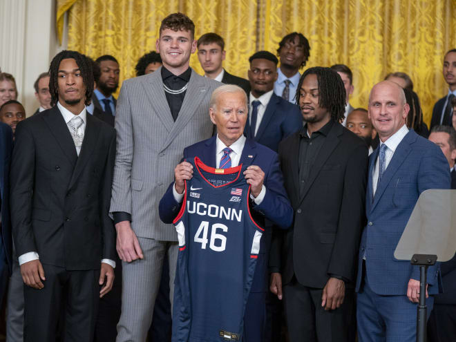 Huskies take to White House for second straight year, honored by Biden