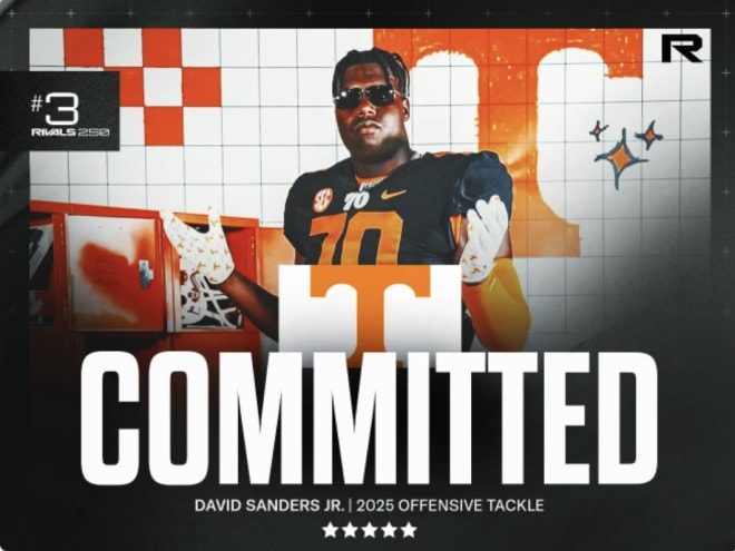 COMMIT ALERT: 2025 5-star OL David Sanders Jr. picks Tennessee football