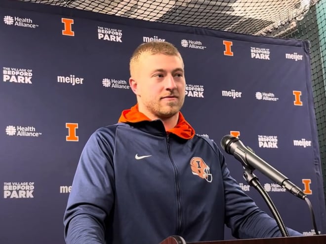 Watch:  Illini running back Aidan Laughery post game vs. Northwestern