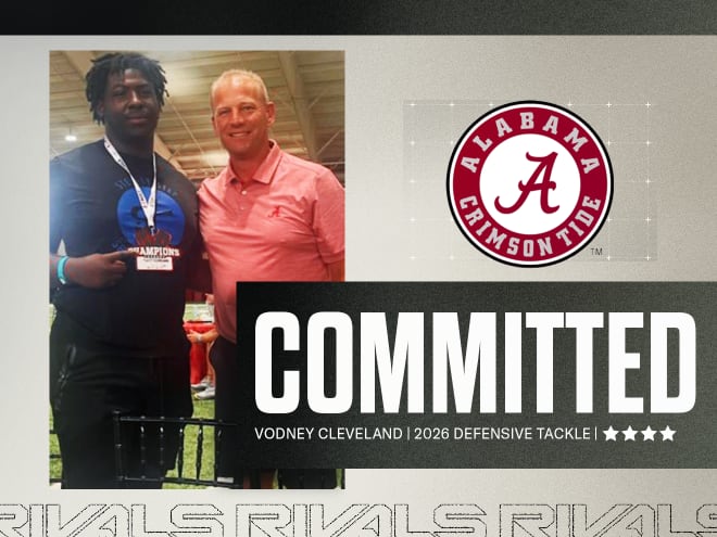 Alabama lands top 100 DL Vodney Cleveland in the class of 2026