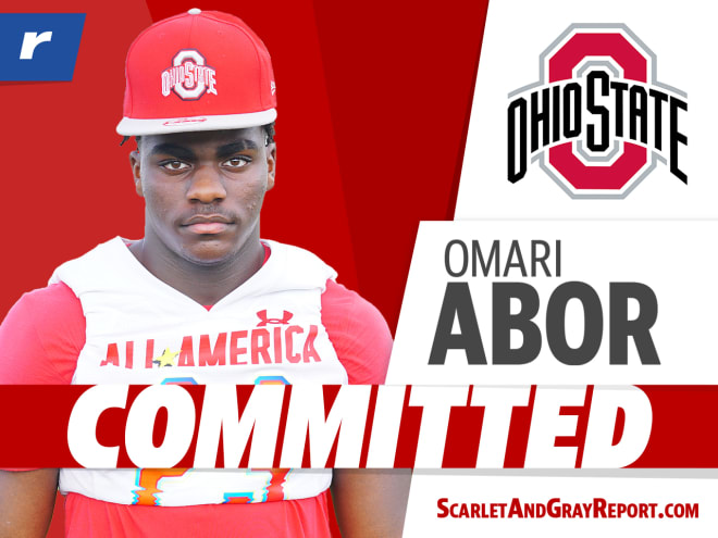 Four-star DE Omari Abor announces his commitment to Ohio State