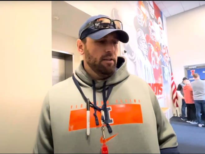 Watch:  Illini offensive line coach Bart Miller discusses Michigan matchup