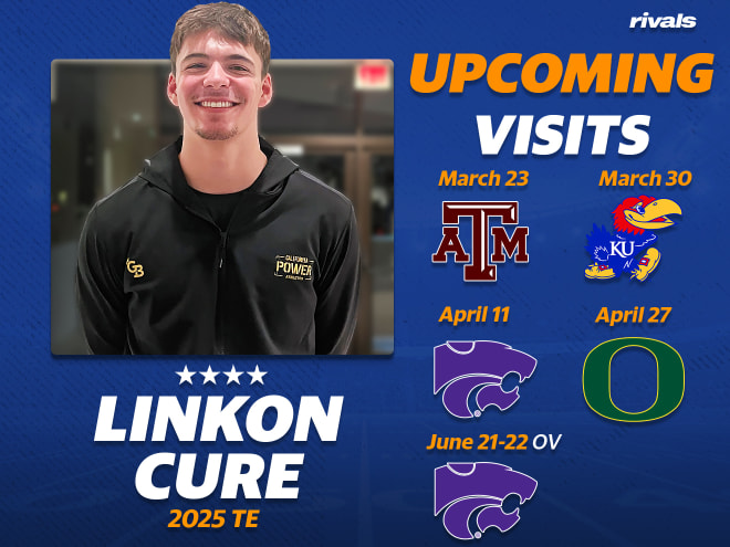 Four-star TE Linkon Cure sets big round of visits
