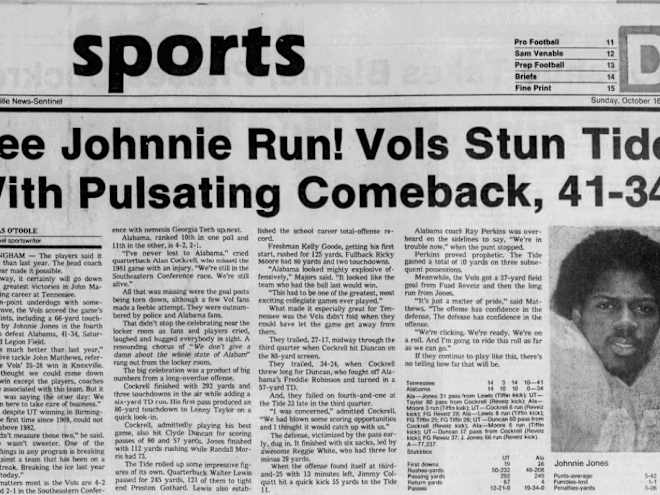 100 games in 100 days: Vols stun Alabama with late surge in ‘83
