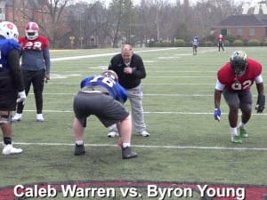 AL-MS: OL vs. DL 1-on-1 Drills (Mississippi)