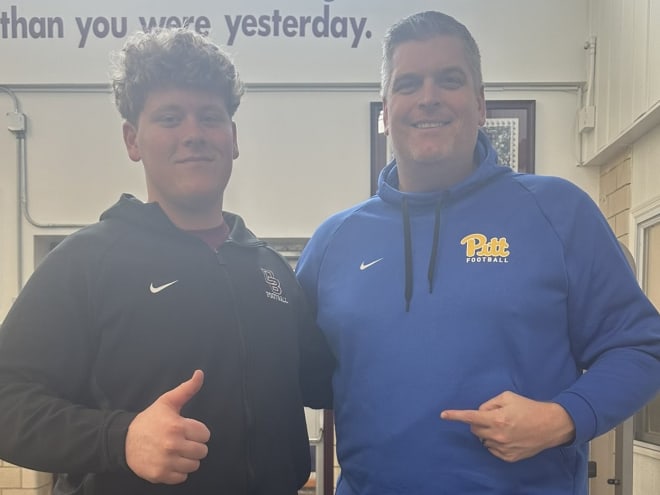 NJ OL Rhett Morris maintains close contact with Pitt