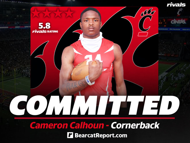 Four-star DB Cameron Calhoun has committed to Cincinnati