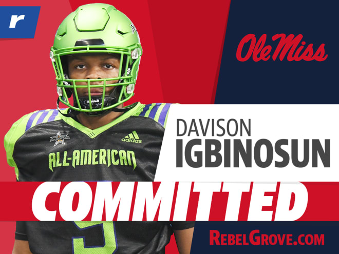 Four-star DB Davison Igbinosun commits to Ole Miss