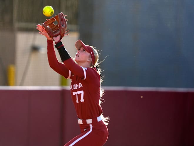 Softball: Sooners score victories over Kansas, Marshall to open weekend