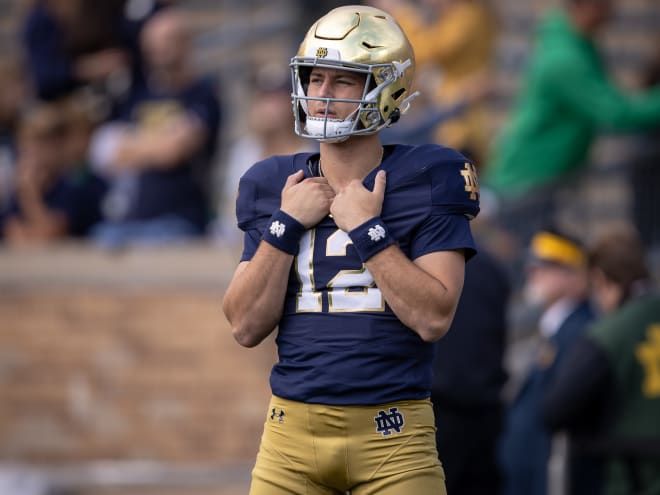 Notre Dame football QB CJ Carr refuses to let elbow injury ruin season