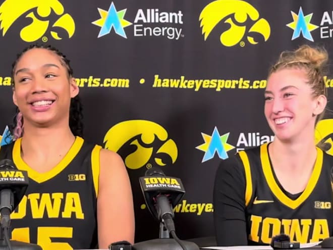 WATCH: Lucy Olsen, Hannah Stuelke Talk Iowa Win Over Wisconsin