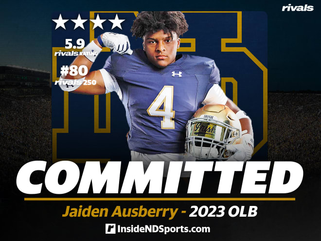 2023 Rivals100 LB Jaiden Ausberry commits to Notre Dame