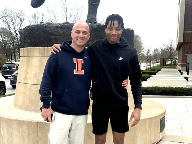 In-state wide receiver Brayden Trimble was back at Illinois