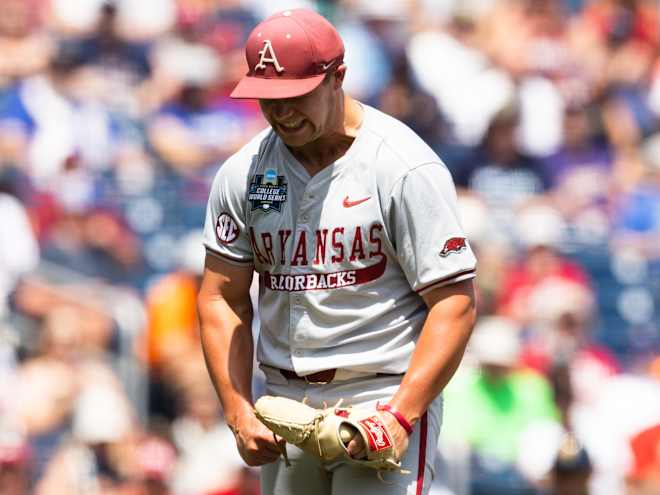 Wood makes history, Hogs shut out Murray State to continue World Series run