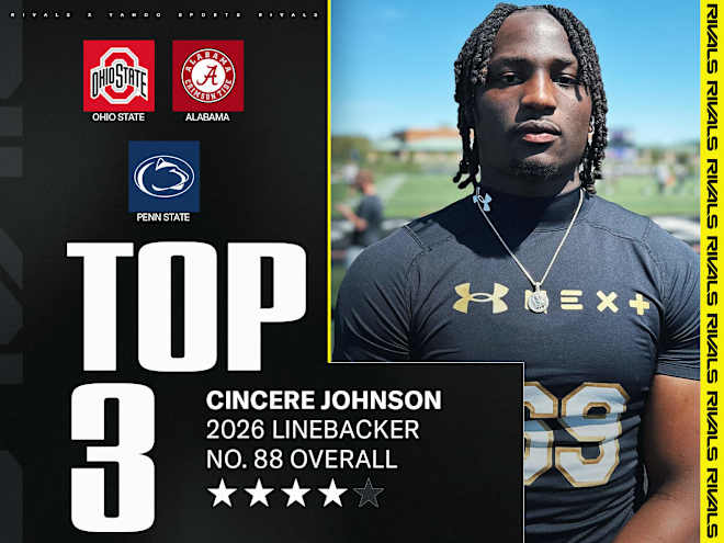Four-star linebacker Cincere Johnson talks top three