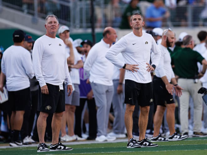 WATCH: OC Pat Shurmur and DC Robert Livingston talk after CU practice