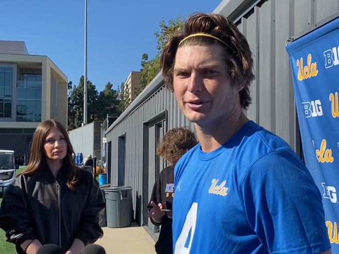 WATCH: UCLA QB Ethan Garbers, OL Josh Carlin discuss rivalry with USC