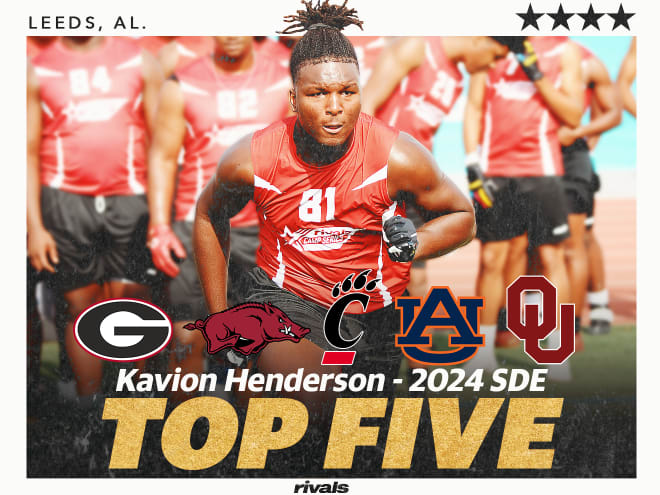Alabama 2024 four-star DE Kavion Henderson releases top-five schools