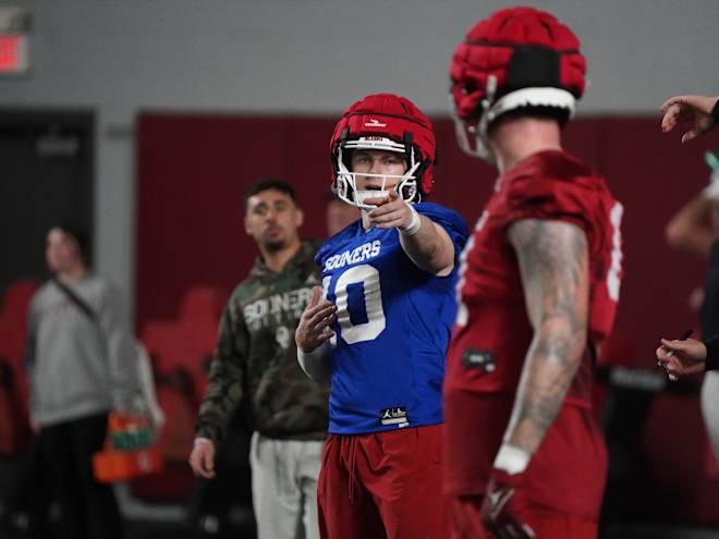 Offense-focused notes from the Sooners' first spring practice