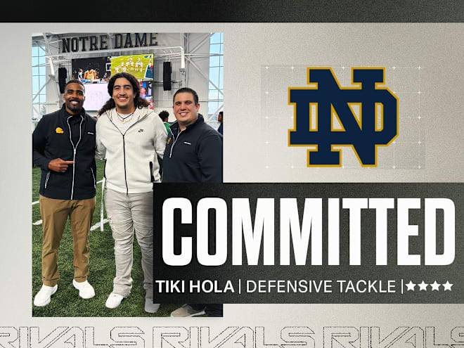 Four-star DT Tiki Hola commits to Notre Dame football's 2026 class