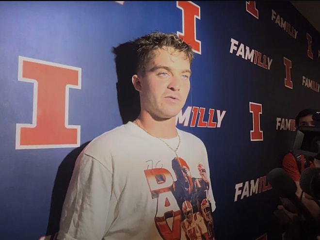 Watch:  Illini quarterback Luke Altmyer post game vs. Purdue