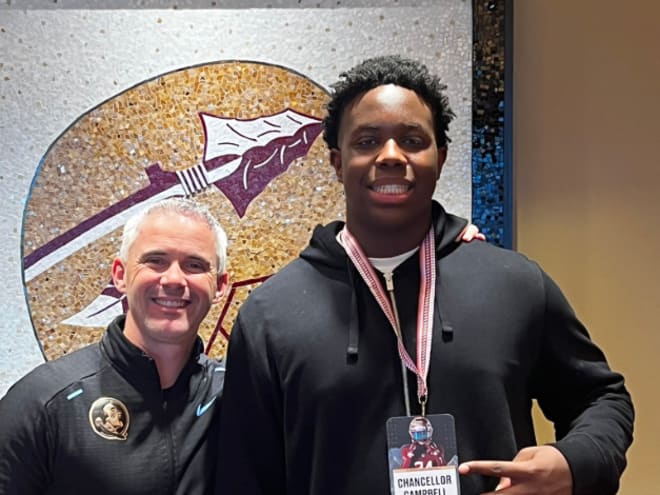 Towering three-star OT Chancellor Campbell talks FSU offer, Junior Day