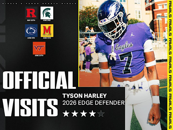 2026 four-star EDGE Tyson Harley releases top-five and sets official visits
