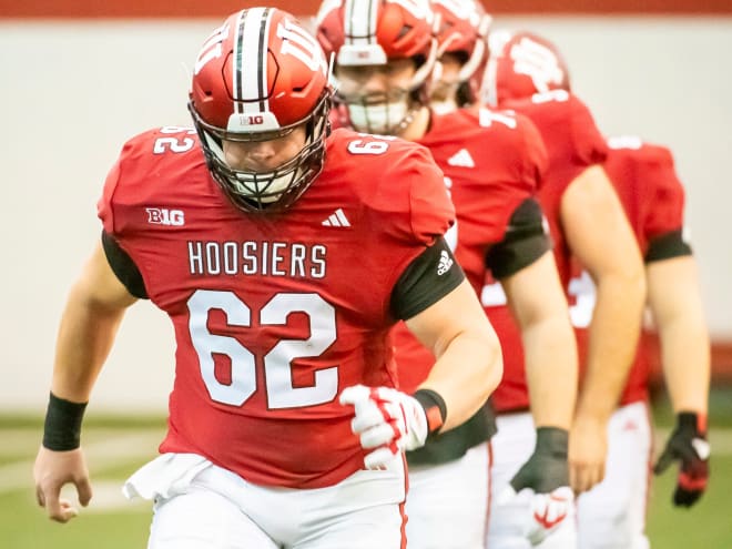 Indiana football's starting guard Drew Evans out for season