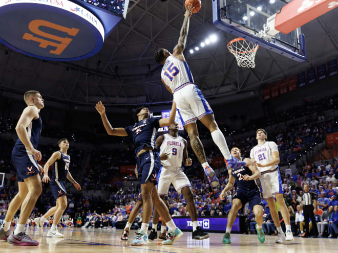 The 13th-ranked Gators rout the Cavaliers 87-69 in Challenge