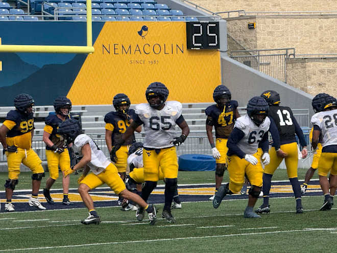 West Virginia offensive line still a work in progress