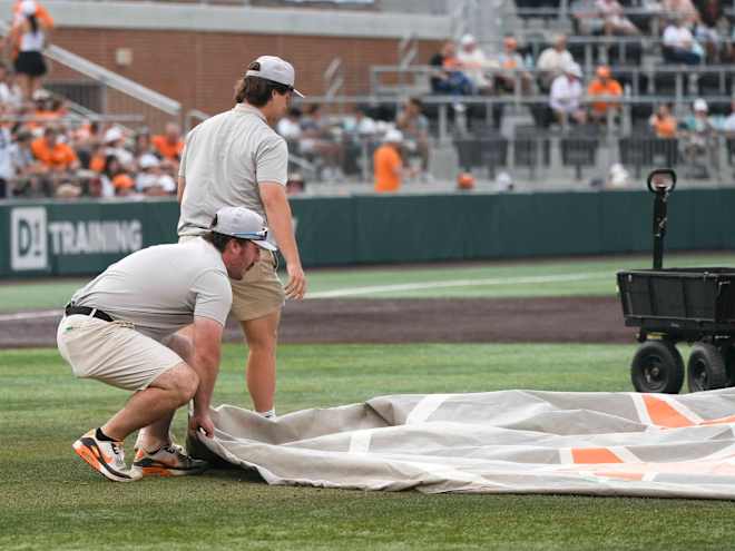 Weather delay updates for Tennessee baseball's game against Belmont
