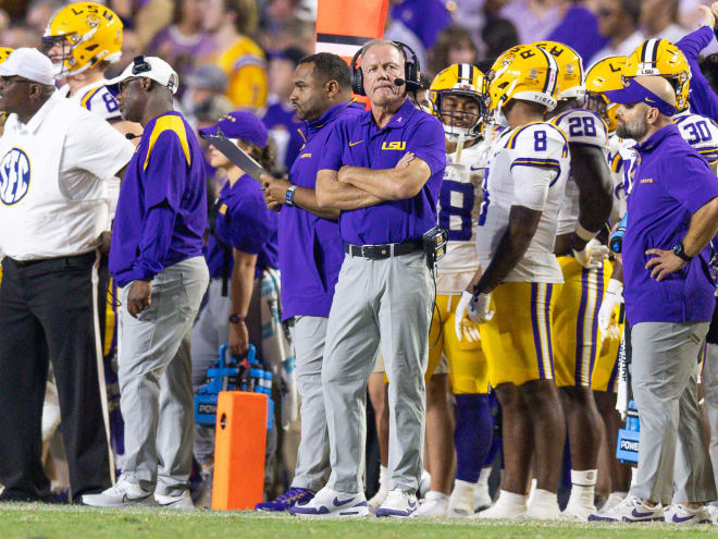 Brian Kelly breaks down LSU's rushing issues