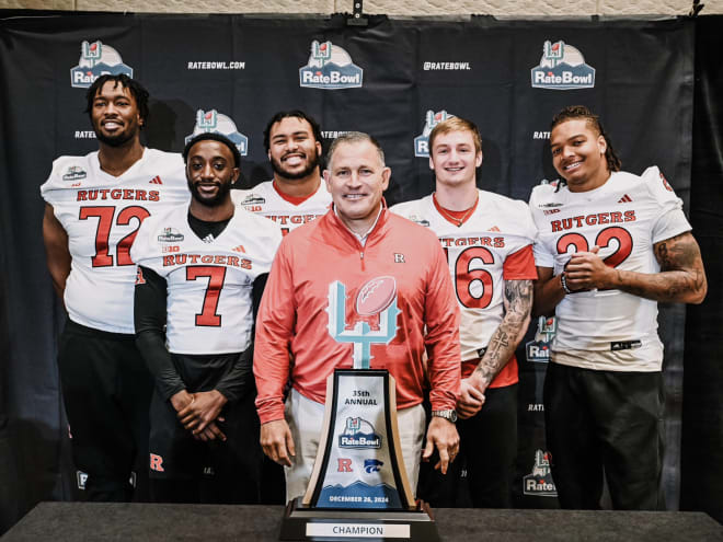 TKR TV: Rutgers Football HC Greg Schiano + players talk Rate Bowl Media Day