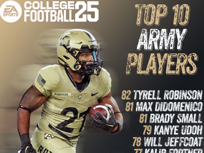 Army Football player's rating in EA Sports College Football 25