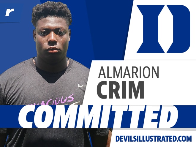 Alabama OL Almarion Crim commits to Duke Alabama OL Almarion Crim commits to Duke